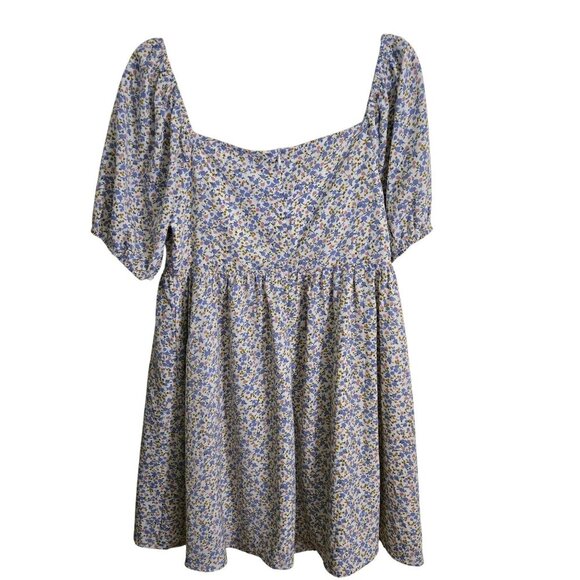 Lulus Sweet For Spring Ivory Floral Puff Sleeve Mini Dress Size M - Picture 3 of 9